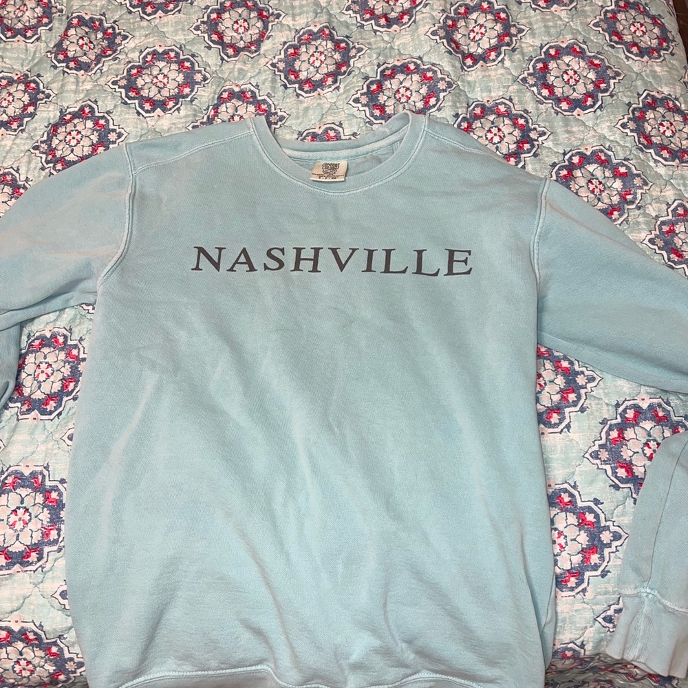 Comfort Colors Sky Blue Nashville Crewneck Sweater